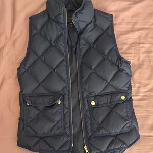 J. Crew Navy Quilted Vest